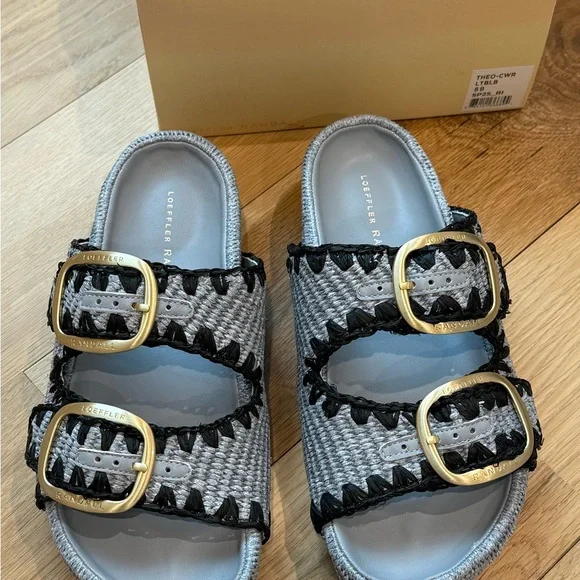 Loeffler Randall Theo Blue Two−Band Sandal - Picture 14 of 15